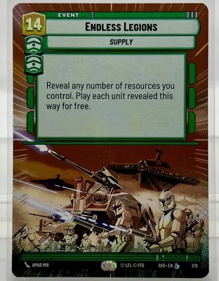 Endless Legions L Hyperspace NON Foil Star Wars Unlimited Shadows Of The Galaxy - Image 1 of 2