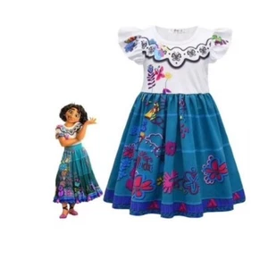 6T- Mirabel Dress Encanto Disney Costume Cosplay Party Dress Kids - Picture 1 of 3
