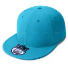 Premium Solid Fitted Baseball Cap Hat Blank Plain Flat Bill 9-Sizes Trucker II