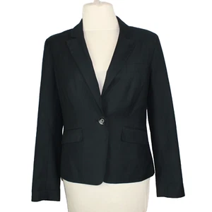 Merona Blazer Anzugjacke schwarz Damen Größe 8 komplett gefüttert, Taschen, ein Knopf - Bild 1 von 9
