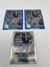 (3) 2021 Prizm Draft Picks Baseball James Triantos #PDP56 Carolina Blue Silver