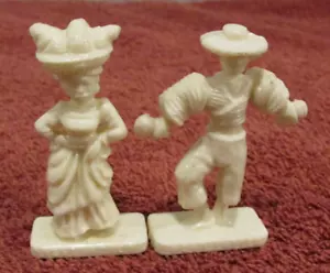 Set of 2 Vintage West Indies Van Brode Co. Hard Plastic Molded Figures 2" Tall - Picture 1 of 1