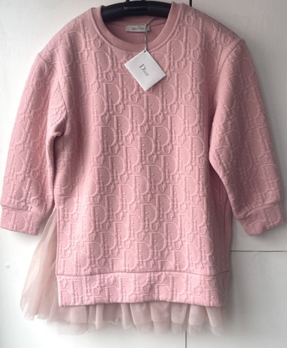 Abito CHRISTIAN DIOR nuovo BABY DIOR rosa bambina 12 anni orlo a rete