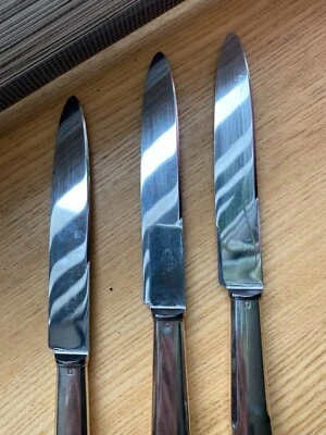 3 couteaux en argent massif , minerve de la Maison Ravinet d'Enfer - Photo 1/3