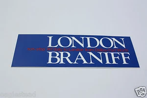 Baggage Label - Braniff - London - 747 Non-stop DFW - Sticker (BL518) - Bild 1 von 1