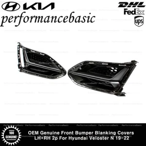 OEM Genuine Front Bumper Blanking Covers LH+RH 2p For Hyundai Veloster N 19-22 - Picture 1 of 2