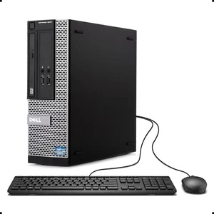 Dell Windows 7 32bit Desktop i5 Computer PC SFF DVDRW 8GB Ram 1TB HD 27" LCD - Picture 1 of 1