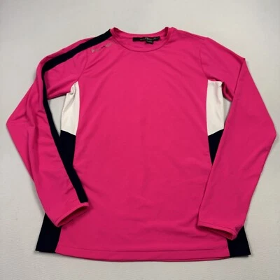 Camisa Ralph Lauren RLX Golf Manga Larga Rendimiento Rosa Para Mujer Pequeña Foto 1 de 4