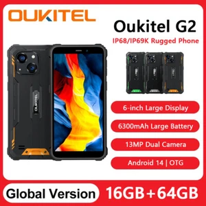 OUKITEL G2 Rugged Smartphone 120Hz 16GB+64GB 13MP Android 14 OTG Global Version - Picture 1 of 15