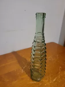 SELTENE FARBE 1870er Jahre E.R.D. & Co Grünliche Pfeffersauce Flasche 6-seitig ~ WOW - Bild 1 von 14