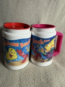 Taza de viaje vintage Disney vaso caribeño playa resort plástico sirenita - Imagen 1 de 14