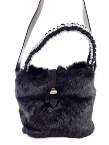 Hogan Black Fur Crossbody Bag - Picture 1 of 10