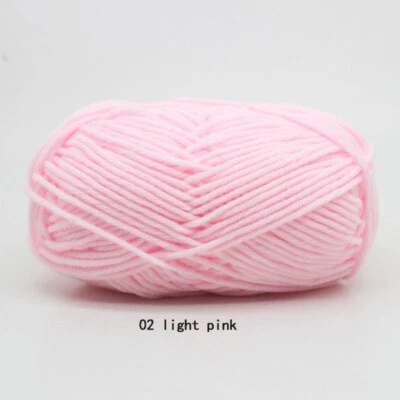 88Colors 50g/roll 5Ply Milk Cotton Crochet Knitting Yarn Ball For Handmade DIY - Image 1 of 4