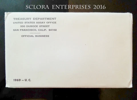 1969 Mint Set Envelope ONLY *NO COINS*  **FREE SHIPPING** Cover