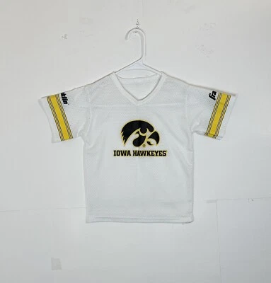 Franklin NCAA Iowa Hawkeyes Football White Mesh Jersey Blank Youth Boys Small - Image 1 of 4