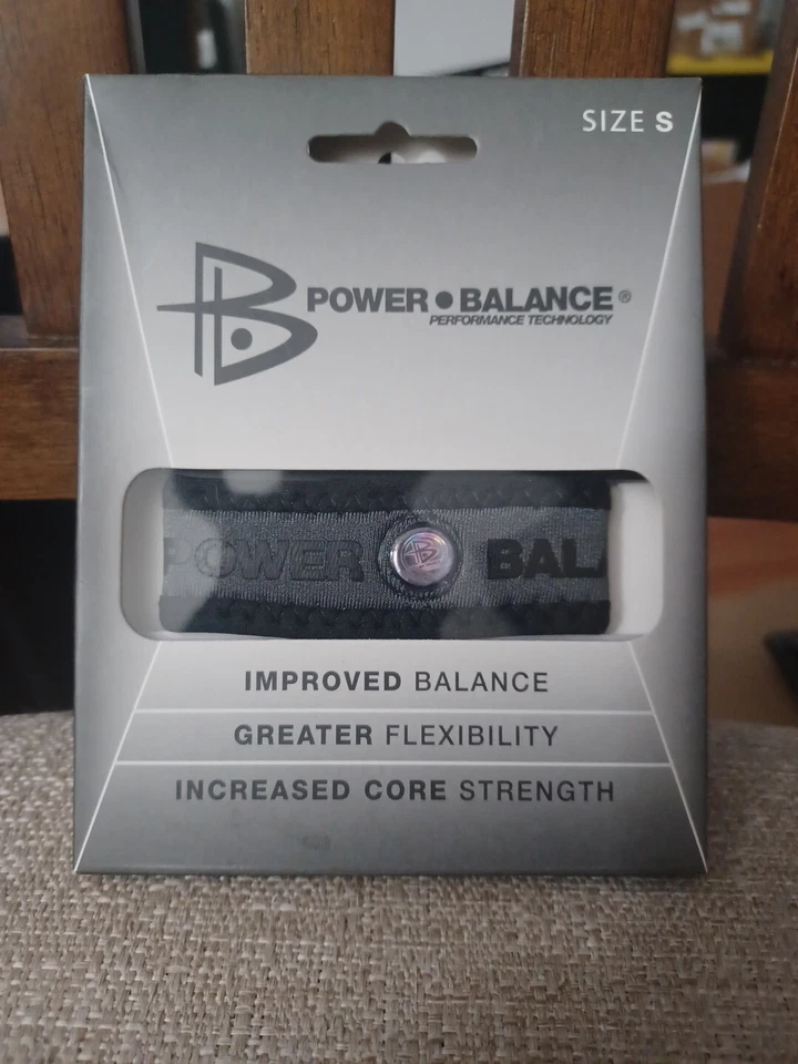 Rare Material POWER BALANCE bracelet Size Small Not The Silicon Type Color Gray - Image 1 of 3