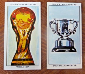 Copa Mundial y Liga de Fútbol Sun Soccercard de todos los tiempos grandes números. 1000 y 993 - Imagen 1 de 2