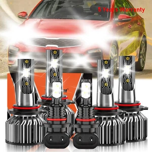 LED Headlight +Fog Light Kit High&Low Beam Bulb 26000LM For Kia Forte 2021-2021 - Picture 1 of 11