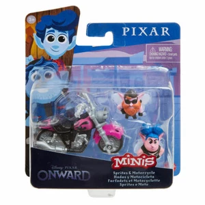 Pixar Collectors Onward Forward / Motorcycle + Elves (Mustardseed + Cobweb) x2 Figure - Picture 1 of 5