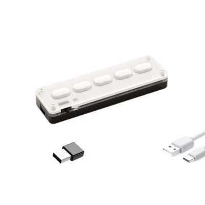 5-Key Keyboard Mini Silent Keyboard w/ Switch 2.4G Wireless + Wired + Bluetooth - Image 1 of 2