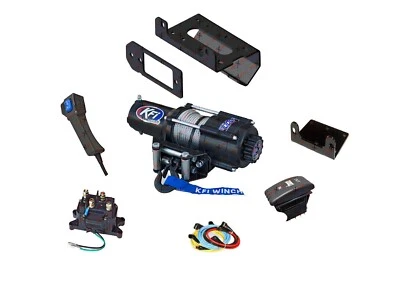 Can-Am HD8 Defender Winch and Mount Plate Kit 2016-2026 4500 lbs KFI Max HD 8 - Image 1 of 4