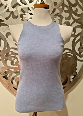 J Crew Sweater SMALL Sleeveless Blue 100% Cashmere BA046 NWT NEW - Image 1 of 4