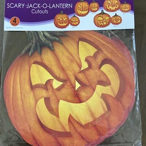 Beistle 14" Scary JOL Cutouts 4 Count 14 Inches - Picture 1 of 6