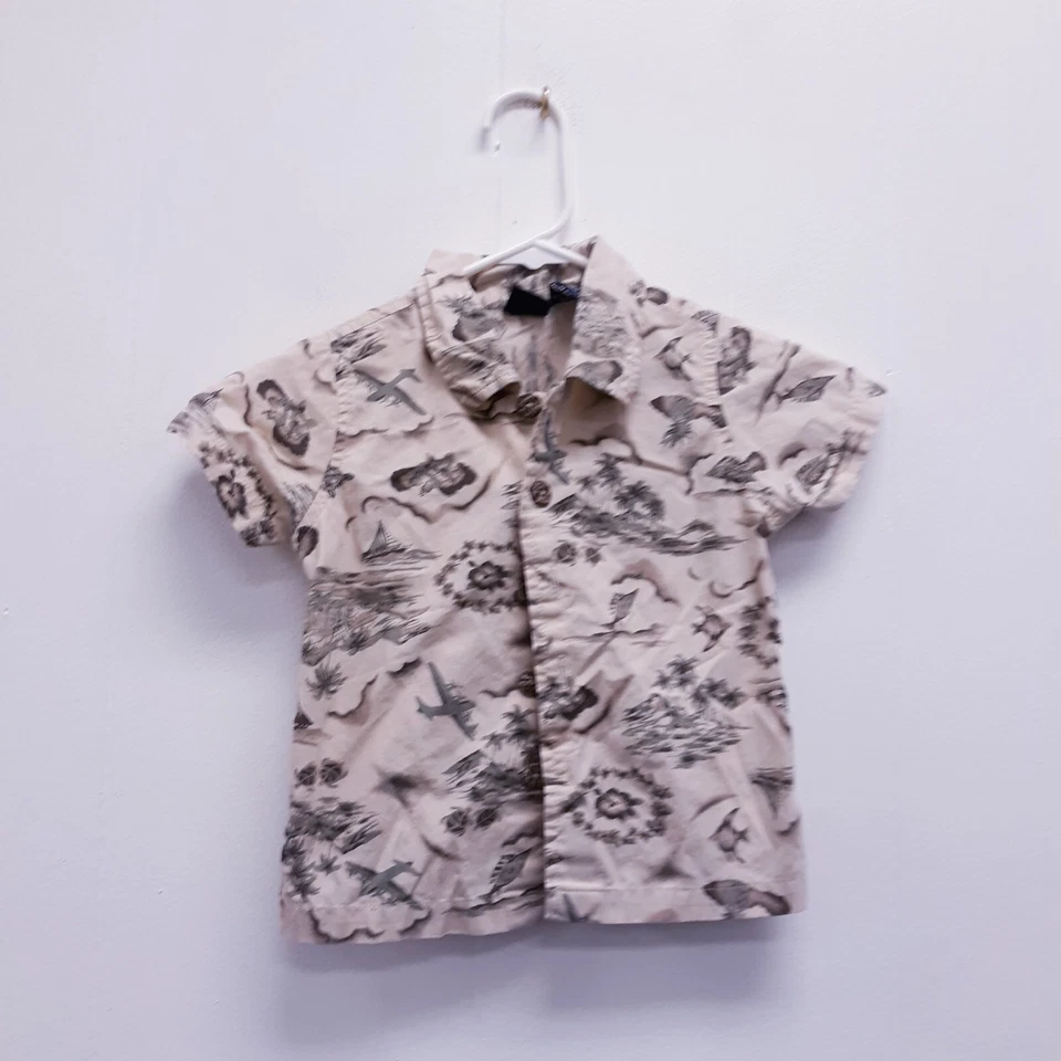 CAMISA CHEROKEE TALLA 2T NIÑOS MARRÓN BOTTON UP MANGA CORTA  Foto 1 de 4