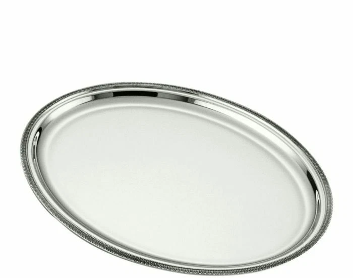 Vassoio in argento 800 Stile Impero senza manici  - Immagine 1 di 1