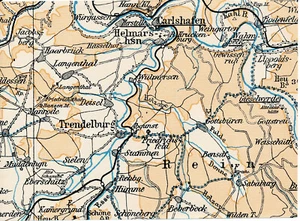 Trendelburg Karlshafen Gieselwerder 1931 Teilkarte Sababurg Wahlsburg Hümme  - Bild 1 von 1