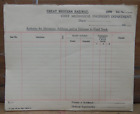 G.W.R. Vintage Chief Mechanical Engineer's Department Form Pad 1938-9 (2030)