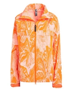 NWT ADIDAS by STELLA McCARTNEY ASMC WOVEN Windbreaker Jacket Orange Print SZ XL - Picture 1 of 13