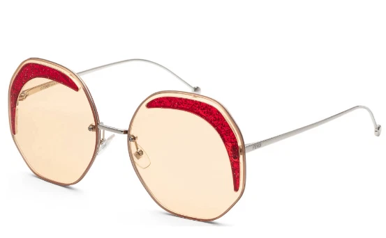 Authentic Fendi Glass Sunglasses FF 0358/s 40g 63 Yellow Lens