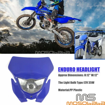 Headlight Fairing Headlamp For Yamaha WR250Z WR450F WR250X Enduro Supermoto Bike — 第 1/4 张图片