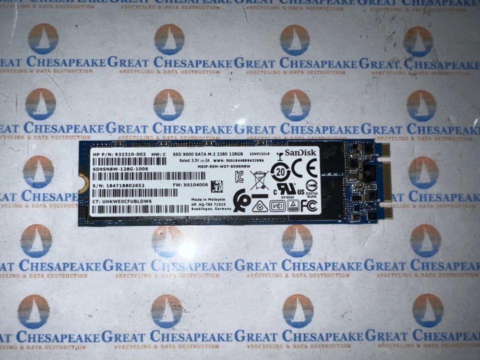 SanDisk 932310-002 SD9SN8W-128G-1006 128GB M.2 SSD Solid State Drive TESTED! - Image 1 of 1