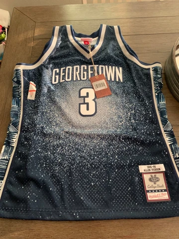 Mitchell & Ness 1995-96 Georgetown  Allen iverson Swingman Jersey sz Medium Cover
