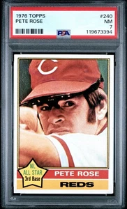 1976 Topps Pete Rose #240 Cincinnati Reds PSA NM 7 - Picture 1 of 2