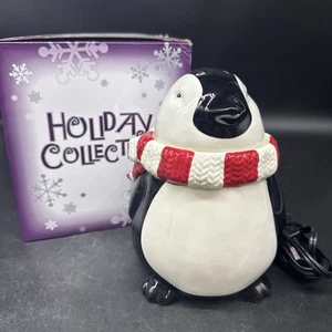 Scentsy Full-Size Wachswärmer "Tux" Pinguin Weihnachten Urlaub Winter EUC nicht mehr produziert - Bild 1 von 10
