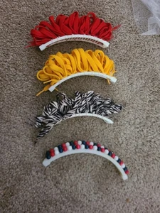 4 Colorful Hair Clip Banana Clips 80s 90s Vintage Hair Accessories Vtg 1980s - Picture 1 of 6