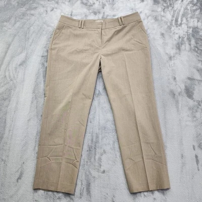 Брюки галогенные женские 14 желтовато-коричневые Taylor Fit сужающиеся средняя посадка повседневные натуральные офисные - Изображение 1 из 4