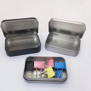 Stylish Square Tin Container for USB Drives For Nail Clippers and Medals - Picture 1 of 26