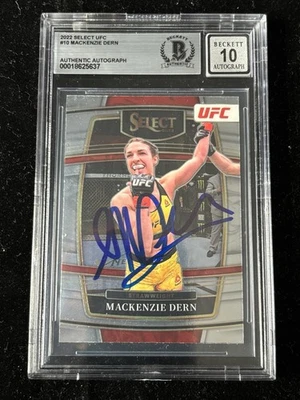 Mackenzie Dern Signed 2022 Panini Select UFC #10 BAS Autograph Grade 10 Card - Image 1 of 2