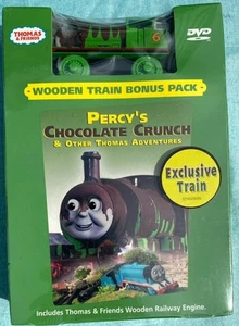 Thomas & Friends Wooden Train BONUS Pack Percy’s Chocolate Crunch DVD Railway - Picture 1 of 6
