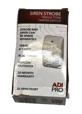 WBox Sirena Interior/Exterior Azul Estroboscópico Tono Único con Interruptor de Manipulación 6-14VDC Foto 1 de 4