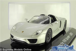 PORSCHE 918 SPYDER MODEL CAR SILVER 2013 1:43 SCALE IXO SPORTS SUPER CAR K8 - Picture 1 of 4