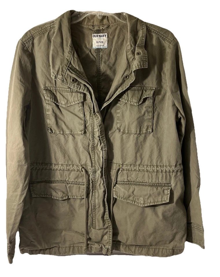 Chaqueta utilitaria Old Navy para mujer verde oliva con cuello de algodón manga larga talla XL Foto 1 de 4
