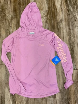 NWT Columbia Tidal TEE PFG Hoodie Long Sleeve Sun Protection Shirt M purple - Image 1 of 4