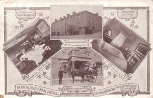Northland Arms Hotel Dungannon Tyrone Northern Ireland Advertising Postcard 1918 - Picture 1 of 2