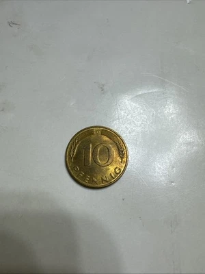 Antigua moneda Alemania - 1991 10 peniques - Se vende como está Foto 1 de 4