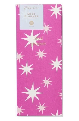 Paperchase Weekly Meal Planner Pink Stars - Shopping List & Notepad Set NEW - Image 1 of 3